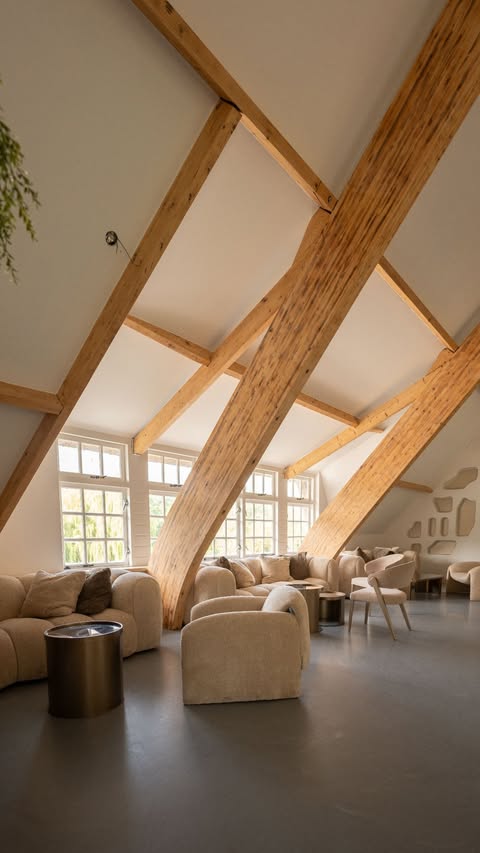 De Troonzaal met houten spanten
